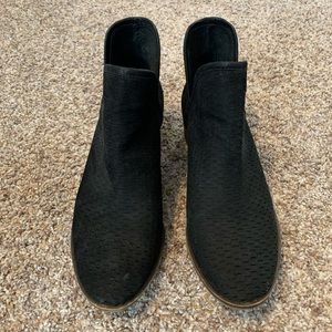 Lucky Brand perforated black booties only worn a couple times size 7.5